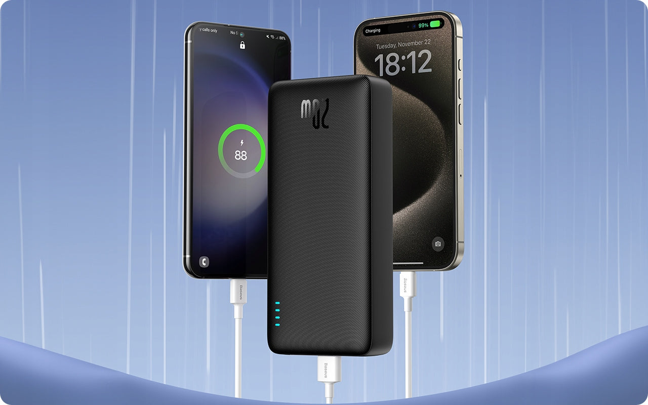 BASEUS Powerbank su greitu įkrovimu 20000mAh 20W USB-C USB-A su kabeliu