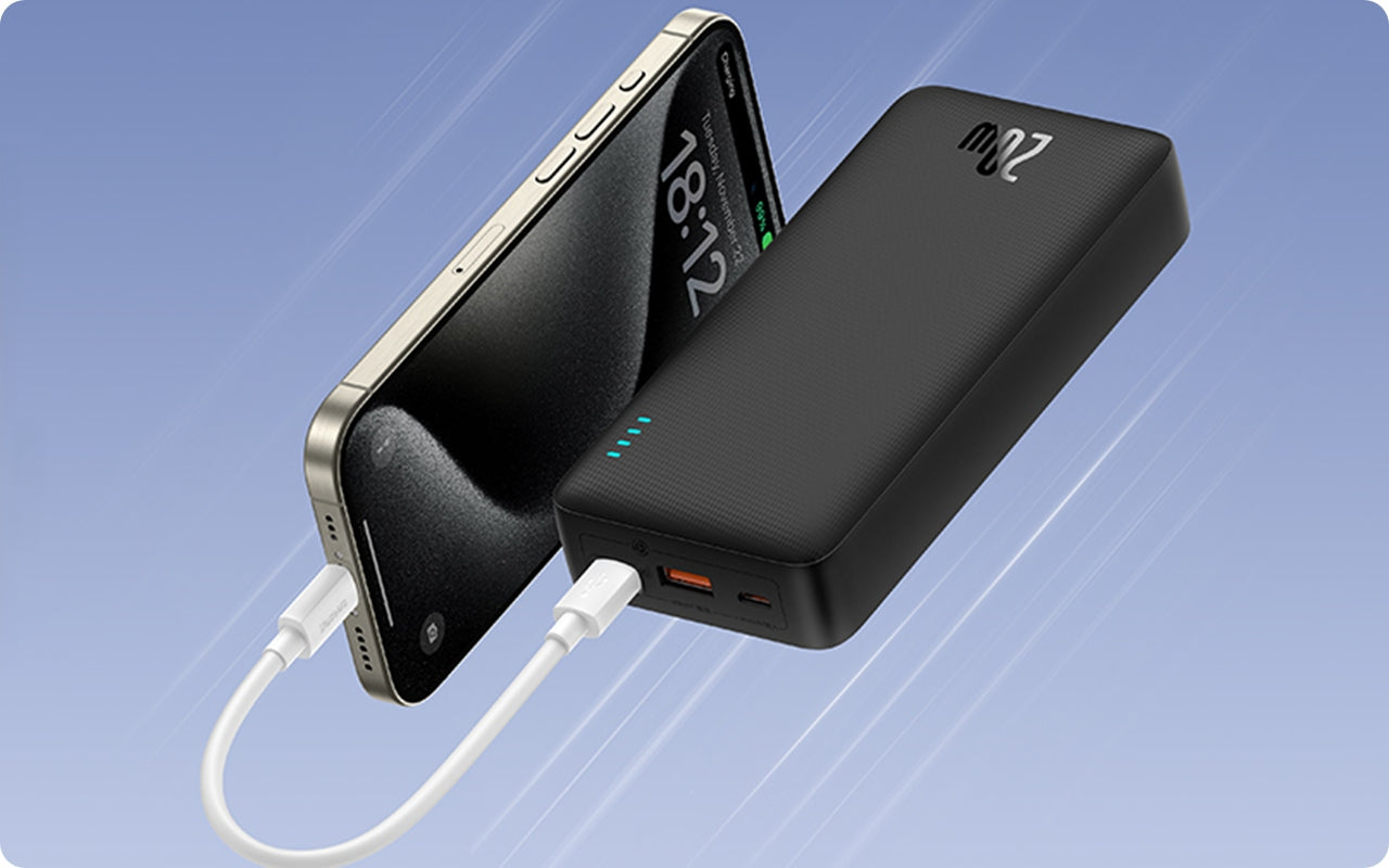 BASEUS Powerbank su greitu įkrovimu 20000mAh 20W USB-C USB-A su kabeliu