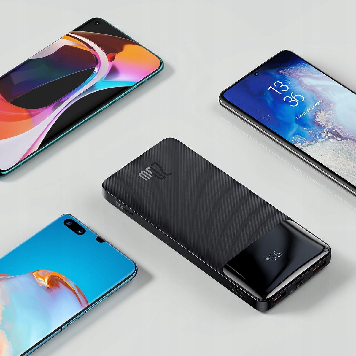 BASEUS POWERBANK 10000MAH 20W PD 2x USB USB-C 3A QC 3.0 Greitas Saugus