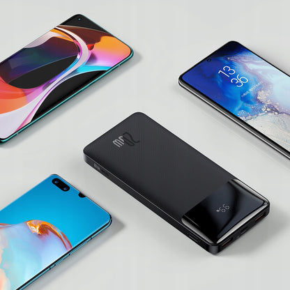 BASEUS POWERBANK 10000MAH 20W PD 2x USB USB-C 3A QC 3.0 Greitas Saugus