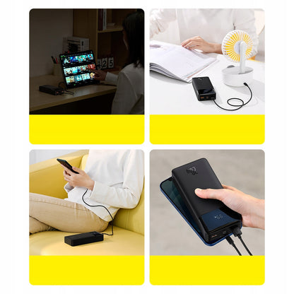 BASEUS POWERBANK 10000MAH 20W PD 2x USB USB-C 3A QC 3.0 Greitas Saugus