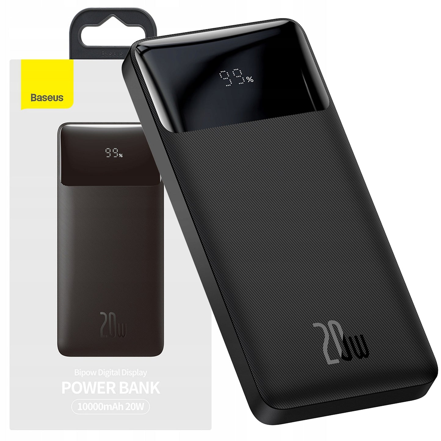 BASEUS POWERBANK 10000MAH 20W PD 2x USB USB-C 3A QC 3.0 Greitas Saugus