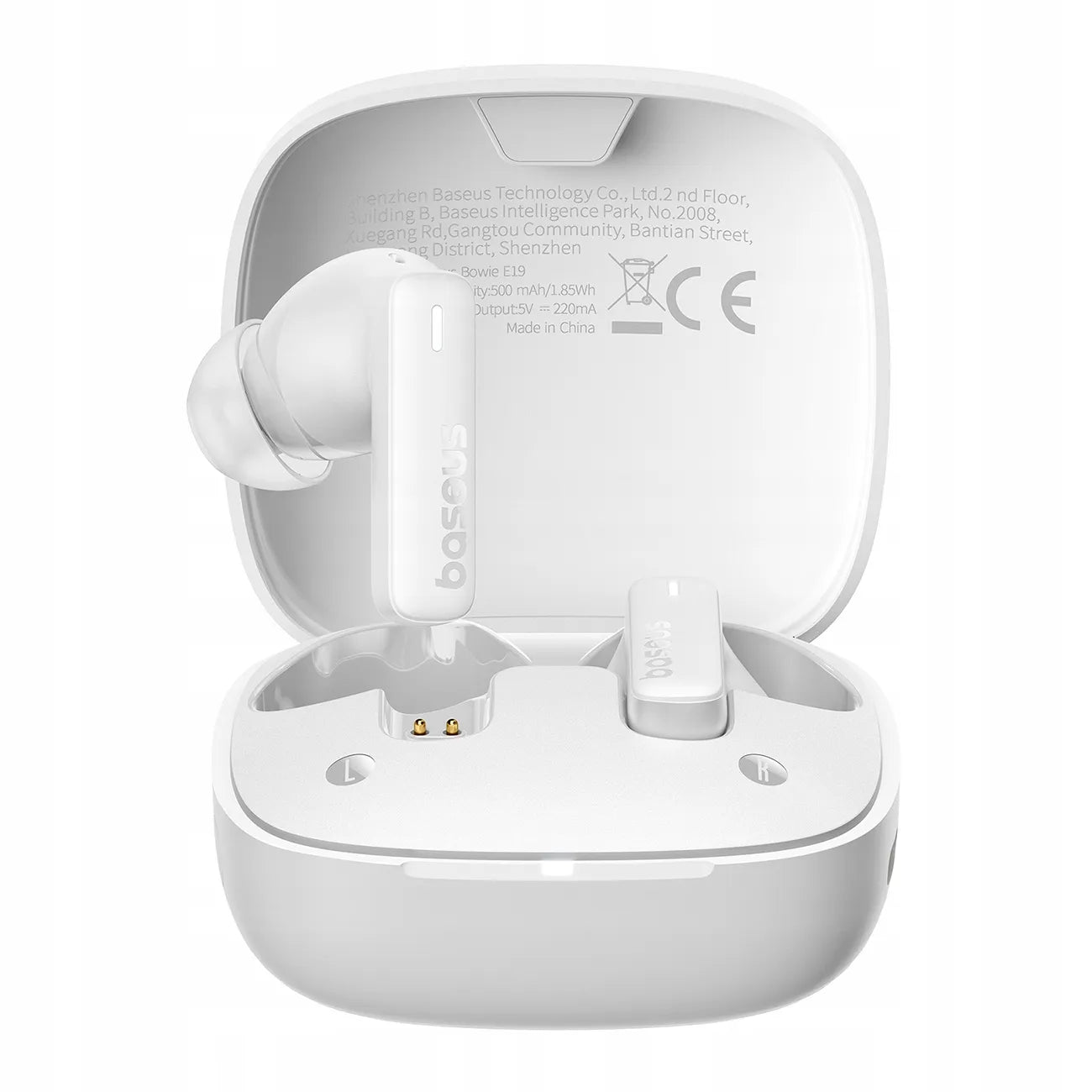 Baseus in-ear belaidės Bluetooth ausinės (baltos)