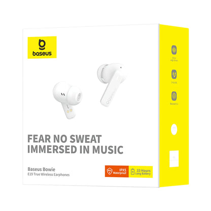 BASEUS BELAIDĖS IN-EAR AUSINĖS BT Bowie E19 TWS IPX5 BALTOS