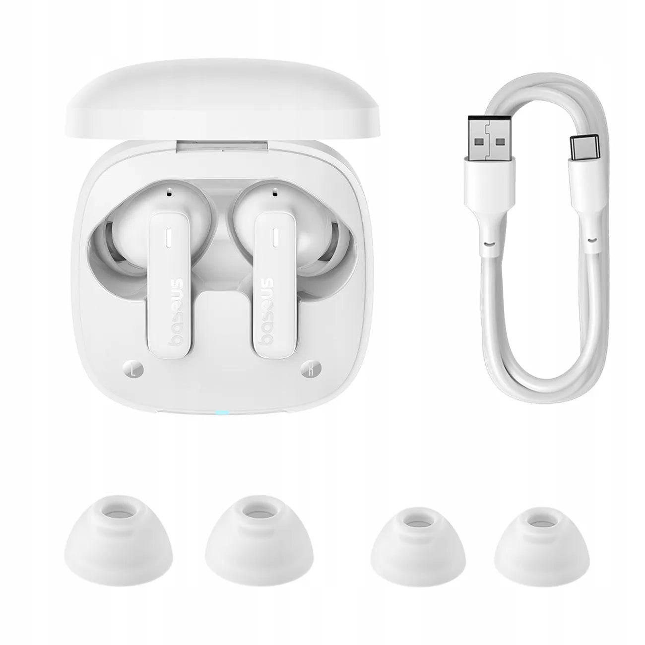 BASEUS BELAIDĖS IN-EAR AUSINĖS BT Bowie E19 TWS IPX5 BALTOS