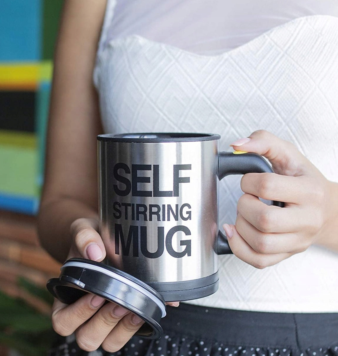 BB50 Termo puodelis su automatiniu maišymu kavai ir arbatai, originalus daiktas