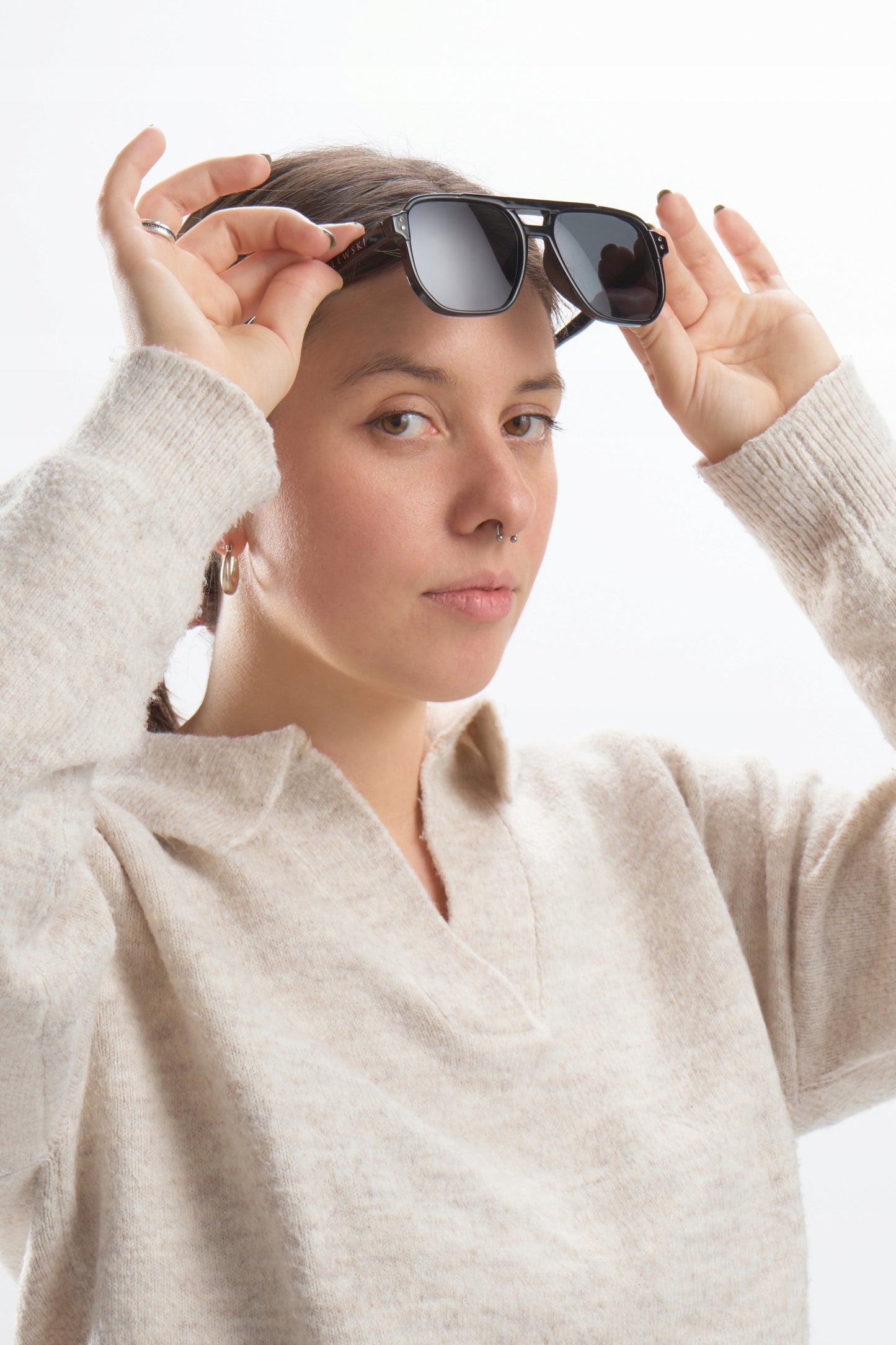 BETLEWSKI madingi oversize saulės akiniai unisex