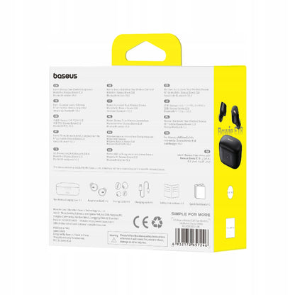 Belaidės ausinės HF Bluetooth 5.3 TWS su ENC IPX4 EARPHONES BASEUS