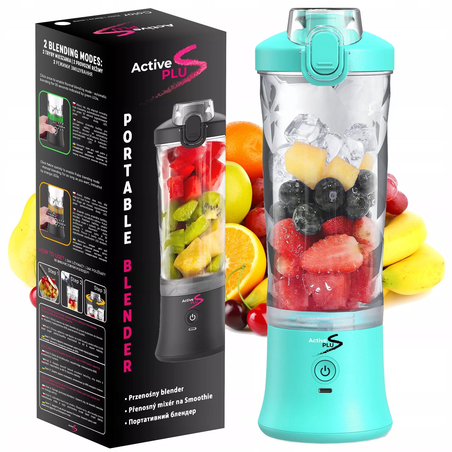 Belaidis kelioninis smulkintuvas 600 ml