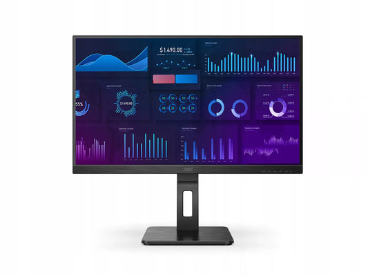 Berėmis monitorius 27” AOC Q27P2Q LED IPS QHD 2560x1440 pasukamas DP HDMI KL A