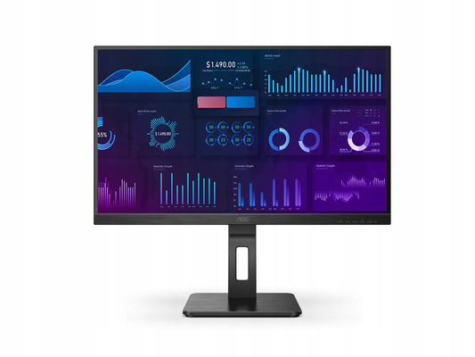Berėmis monitorius 27” AOC Q27P2Q LED IPS QHD 2560x1440 pasukamas DP HDMI KL A