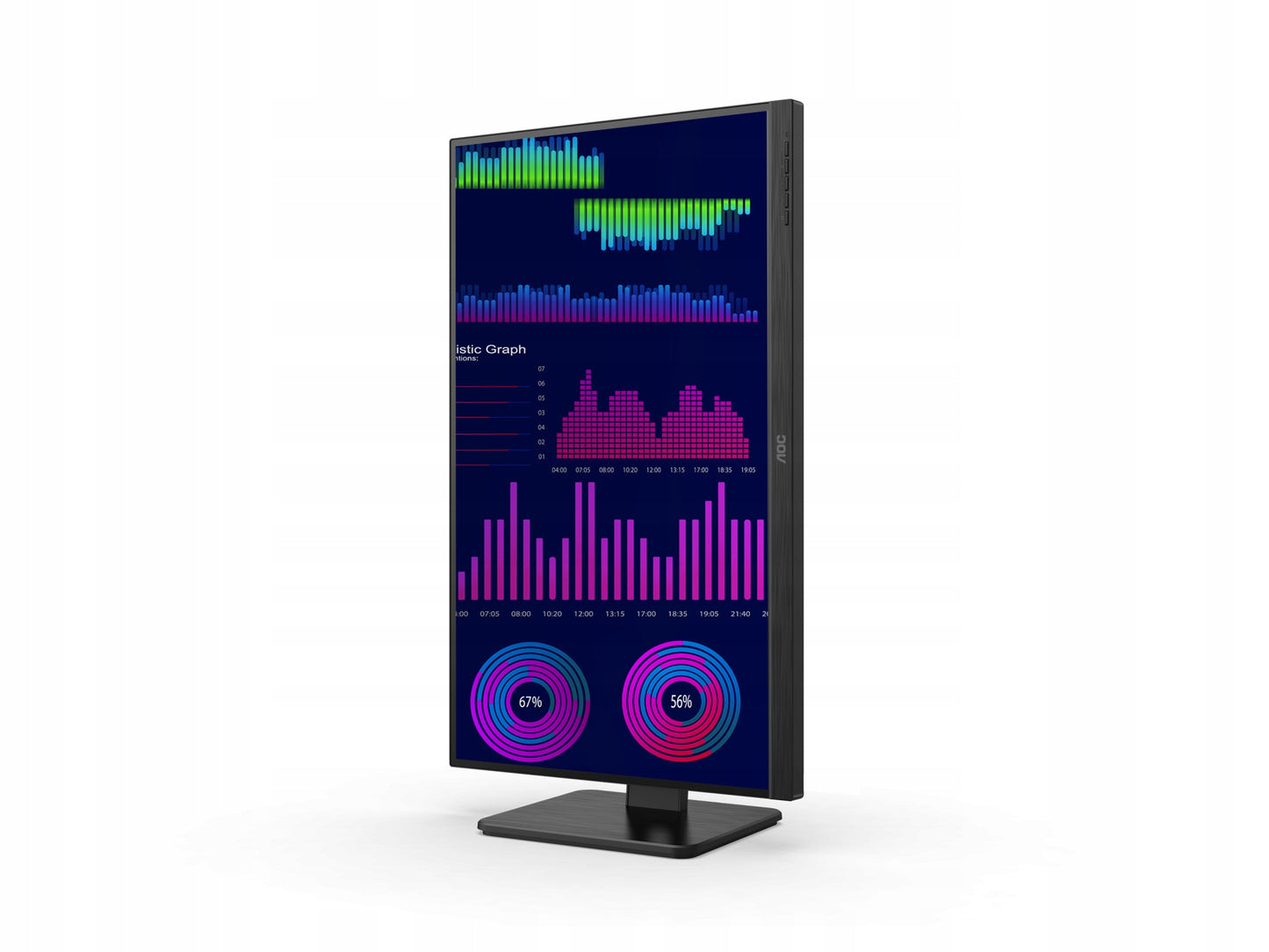 Berėmis monitorius 27” AOC Q27P2Q LED IPS QHD 2560x1440 pasukamas DP HDMI KL A