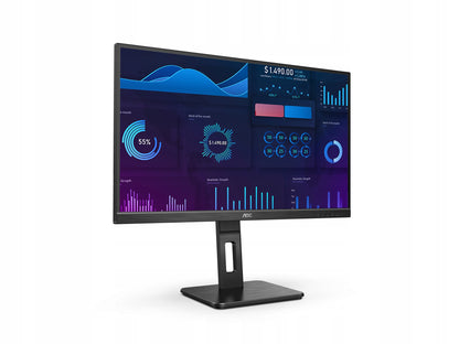 Berėmis monitorius 27” AOC Q27P2Q LED IPS QHD 2560x1440 pasukamas DP HDMI KL A
