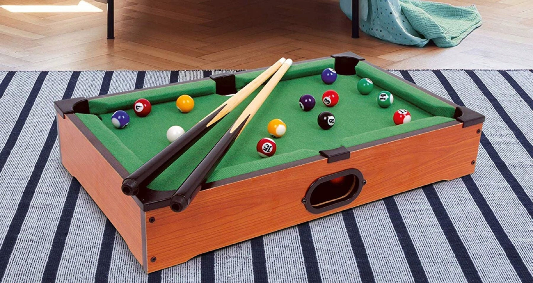 Mini biliardo stalas vaikams + aksesuarai, žaidimų rinkinys, dovana