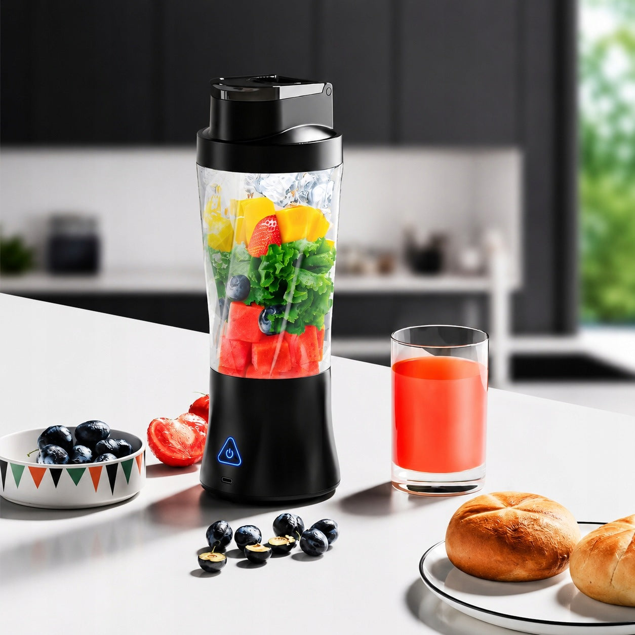 Kelioninis Blenderis Smoothie Ir Kokteiliams – Belaidis, Nešiojamas, Kraunamas Per USB