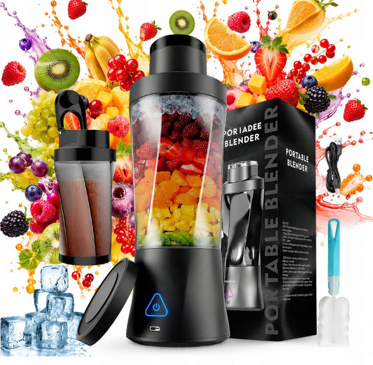 Kelioninis Blenderis Smoothie Ir Kokteiliams – Belaidis, Nešiojamas, Kraunamas Per USB