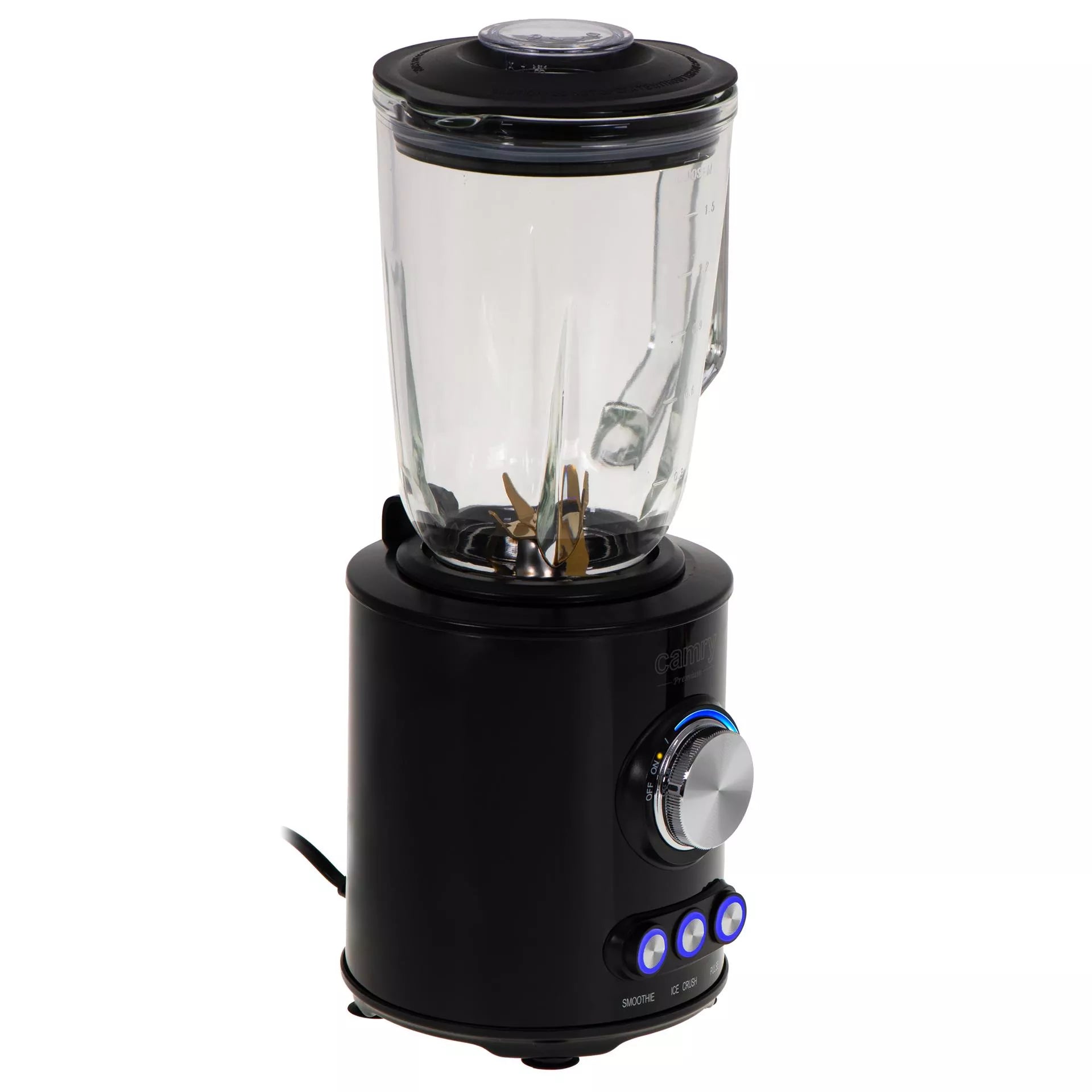 Stiklinis trintuvas–blenderis 1,5 l 1800 W, 3 programos, „Smoothie“, ledo smulkinimas