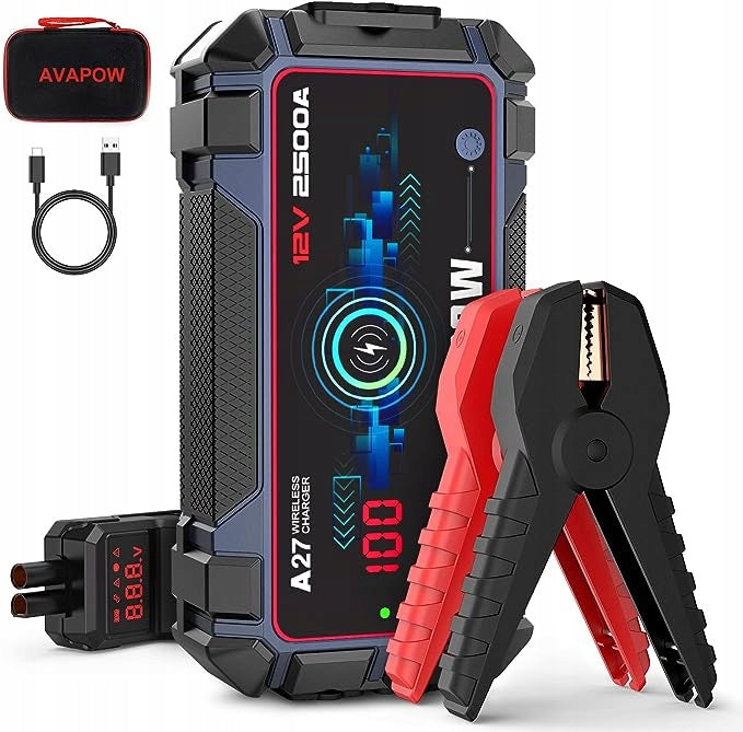UŽSAUKIMO STIPRINTUVAS JUMP STARTER POWERBANK ŽIBINTUVĖLIS 2500A 16000 mAh AVAPOW A27