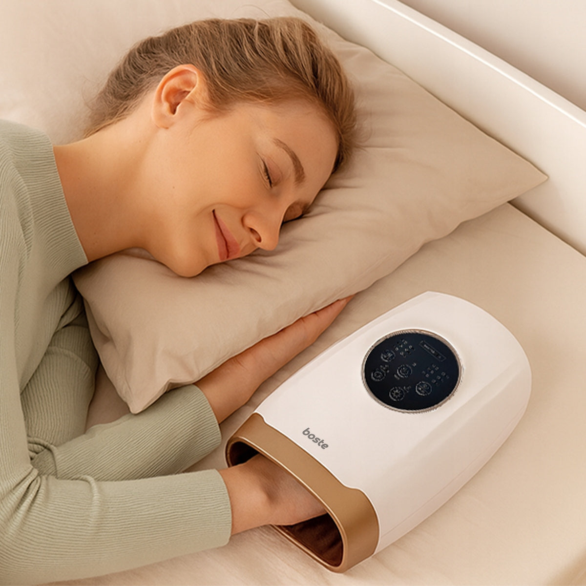 BOSTE Belaidis Masažuoklis Rankoms ir Riešams su Šildymu, Akupresūra