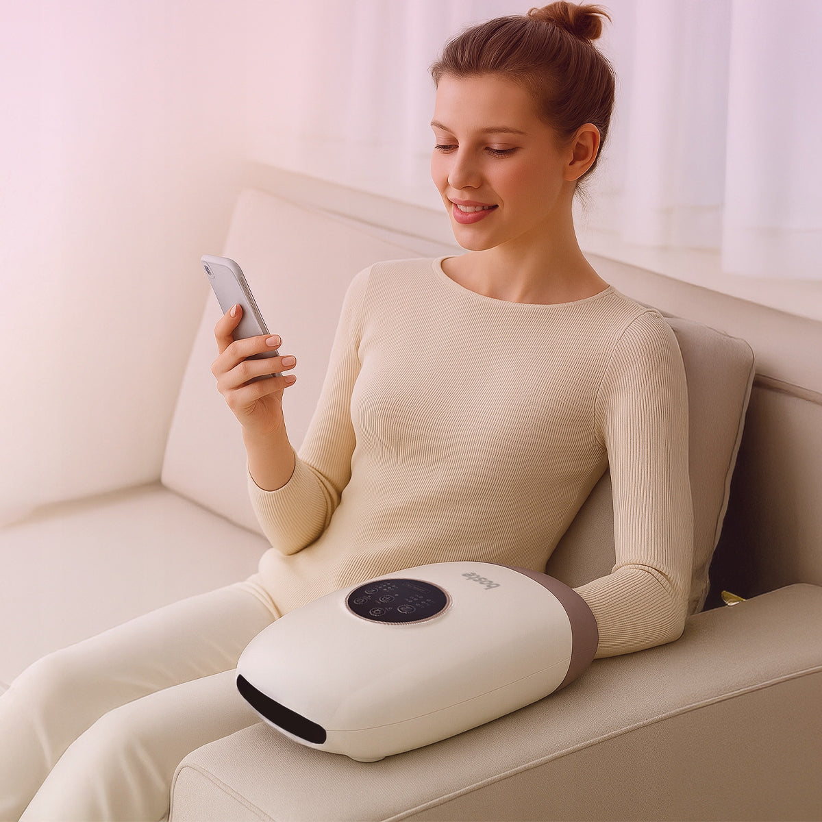 BOSTE Belaidis Masažuoklis Rankoms ir Riešams su Šildymu, Akupresūra