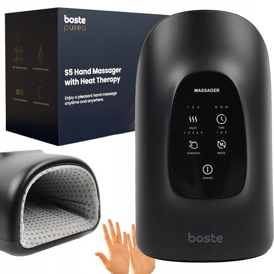BOSTE Belaidis Masažuoklis Rankoms ir Riešams su Šildymu, Akupresūra