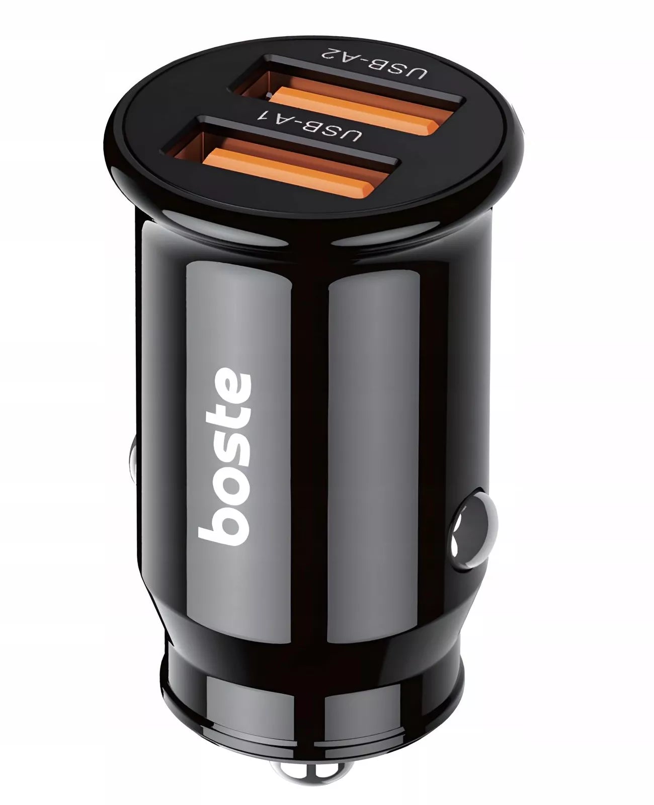 BOSTE greitas galingas automobilinis įkroviklis 2x USB-A 30W universalus QC 3.0