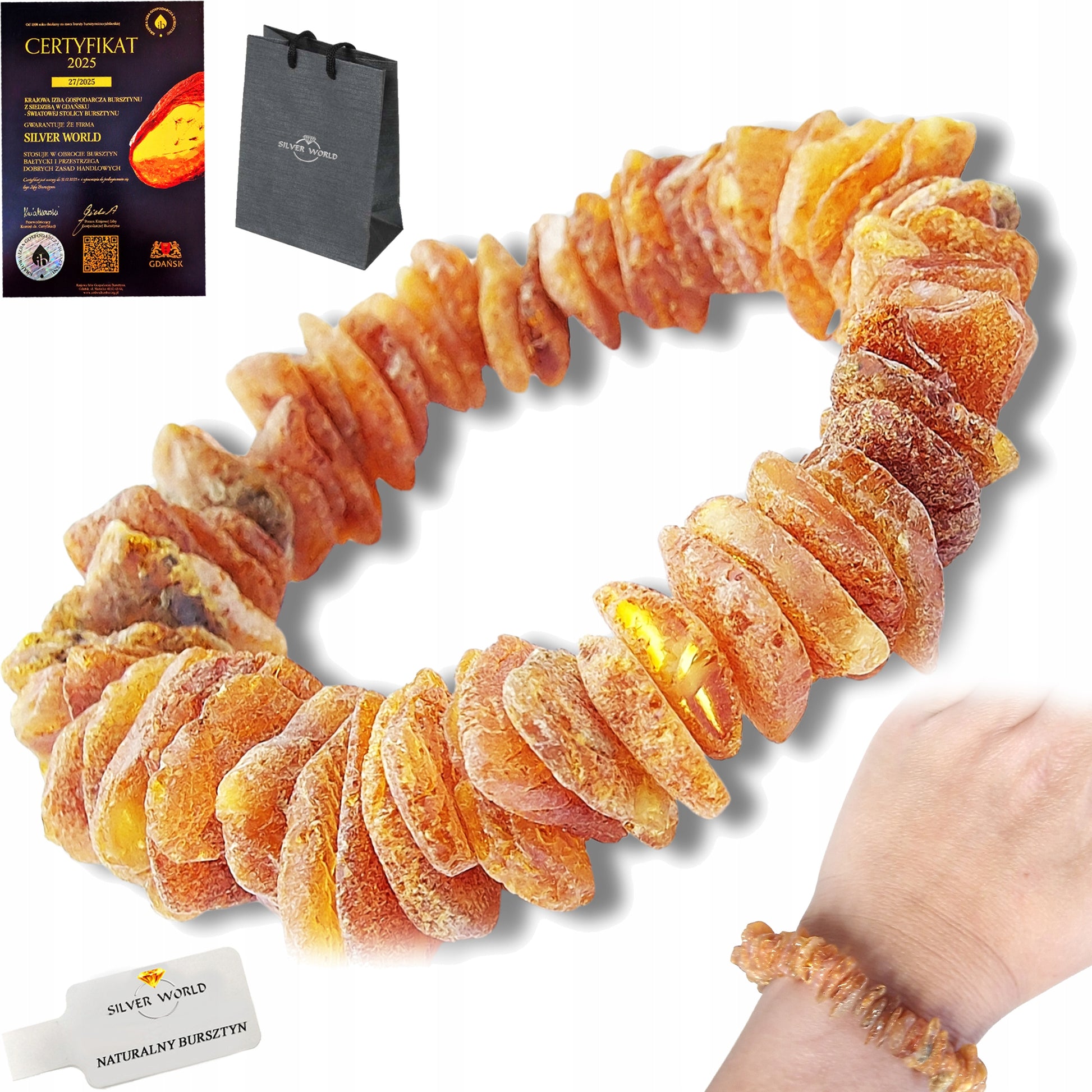 Gydomoji apyrankė su natūraliu gintaru, puiki dovana