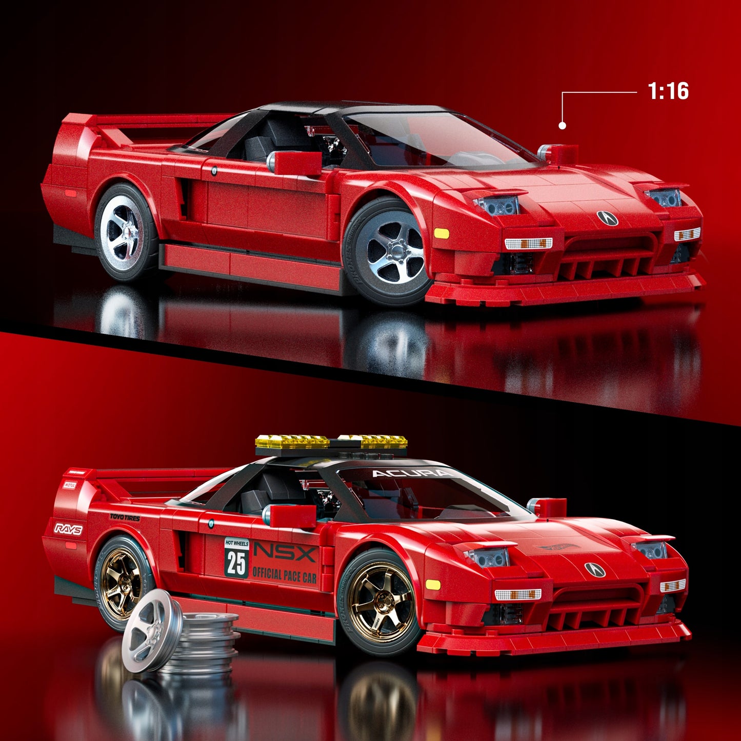 BRICK SHOP HOT WHEELS DUOMENYS ELITE SERIJOS TRANSPORTAS '90 ACURA NSX 876 DALIŲ