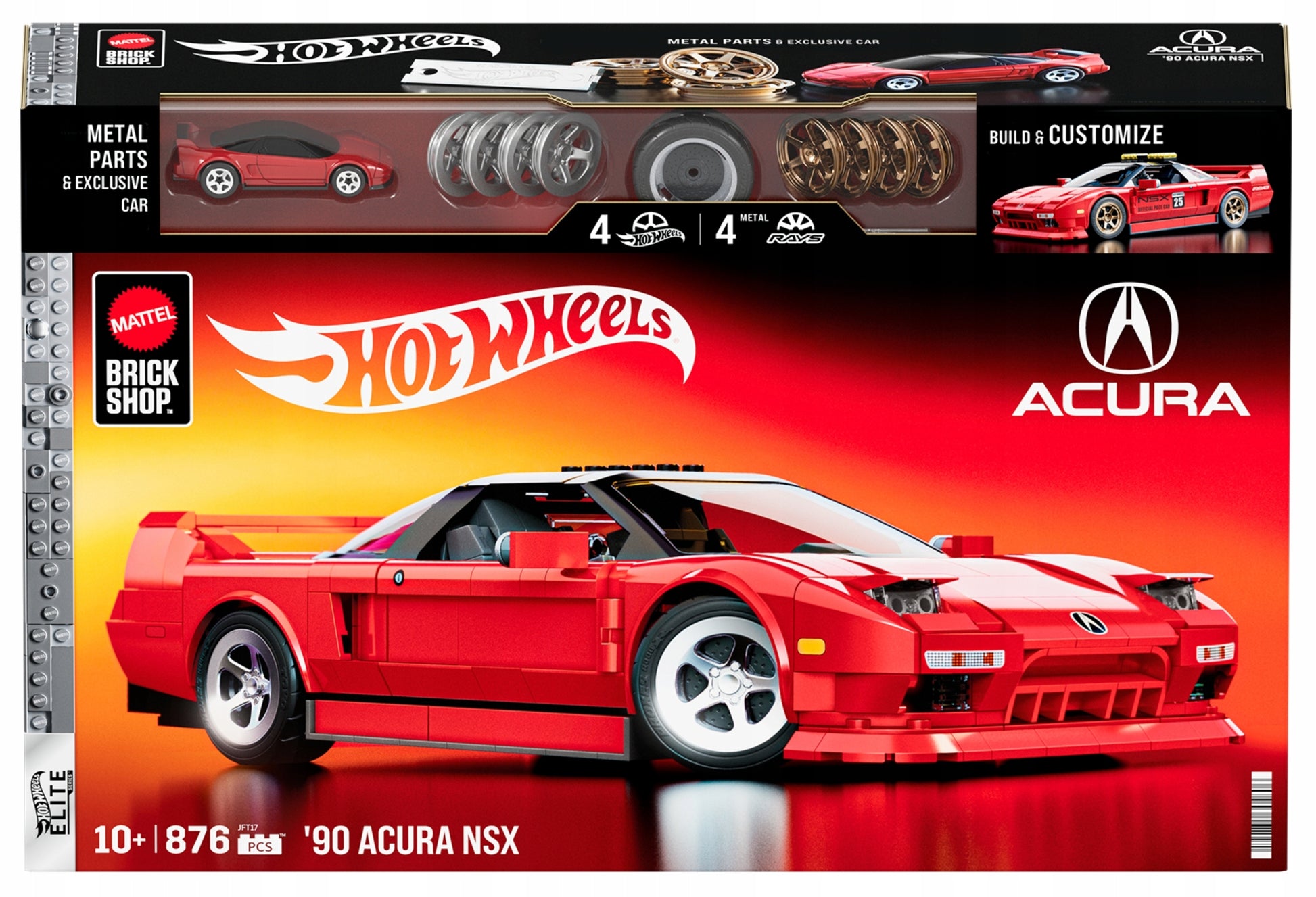 BRICK SHOP HOT WHEELS DUOMENYS ELITE SERIJOS TRANSPORTAS '90 ACURA NSX 876 DALIŲ