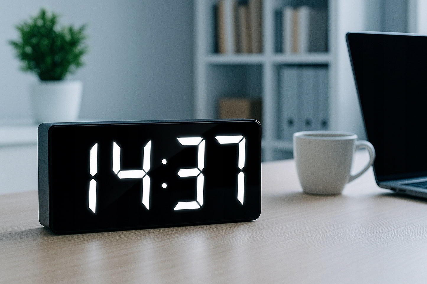 ELEKTRONINIS ŽADINTUVAS SKAITMENINIS LED LAIKRODIS PASTATOMAS SU TERMOMETRU IR DATA