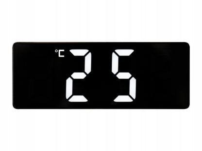 ELEKTRONINIS ŽADINTUVAS SKAITMENINIS LED LAIKRODIS PASTATOMAS SU TERMOMETRU IR DATA