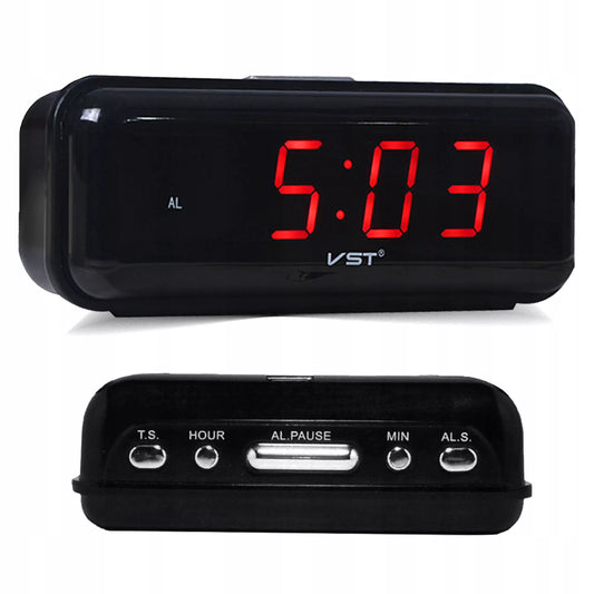 RETOO LED skaitmeninis laikrodis žadintuvas su 24h formatu, garsiu žadintuvu ir snaudimo funkcija