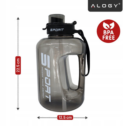 Motyvuojantis vandens buteliukas, sportinis bidonas su matuokliu, skirtas sporto salei ir fitnesui, 1.7L