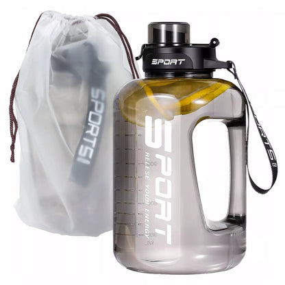 Motyvuojantis vandens buteliukas, sportinis bidonas su matuokliu, skirtas sporto salei ir fitnesui, 1.7L