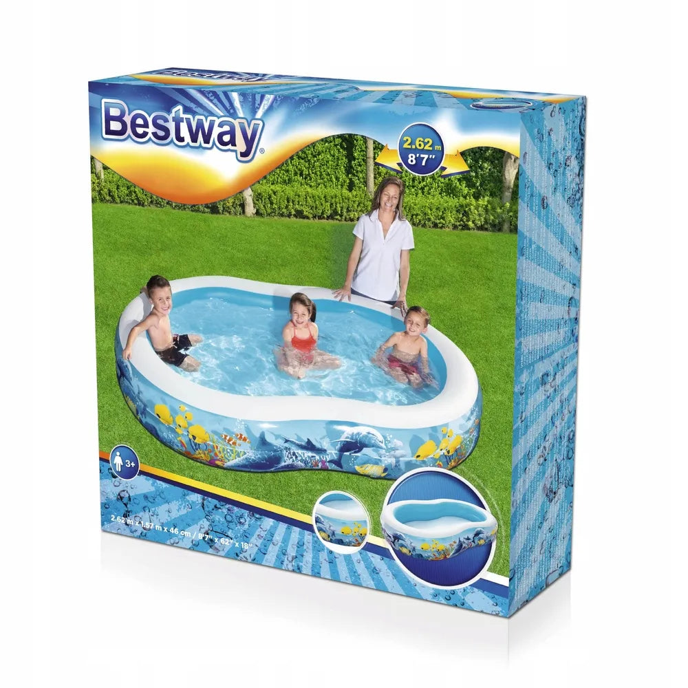 Pripučiamas baseinas Bestway 262 x 157 x 46 cm 54118