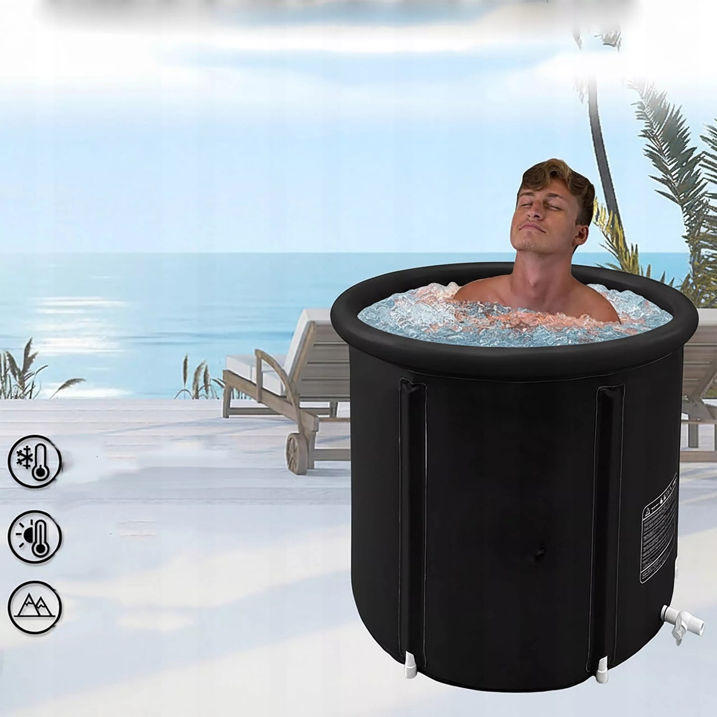ICE BATH šalto vandens kubilas – sulankstoma šalta vonia 330 l