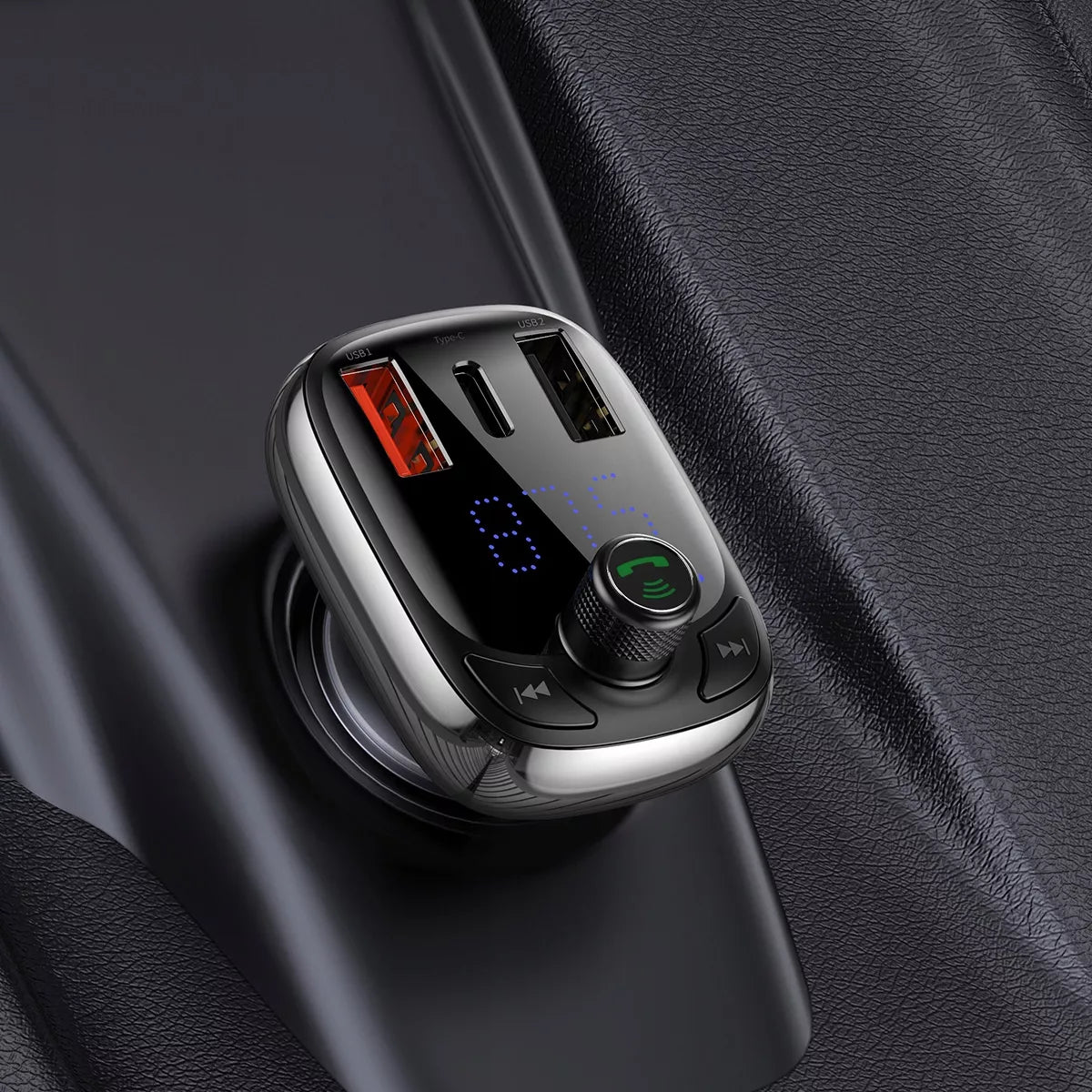 Baseus S-13 samochodowy nadajnik Bluetooth MP3 ładowarka samochodowa 2xUSB