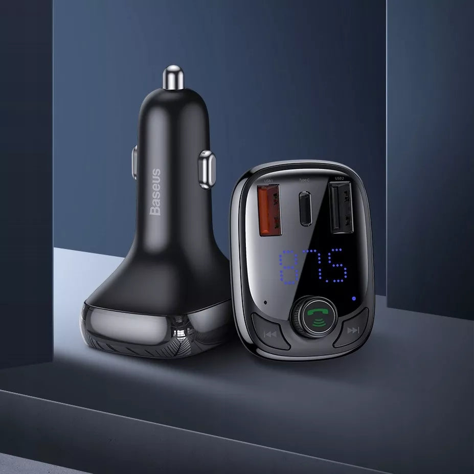 Baseus S-13 samochodowy nadajnik Bluetooth MP3 ładowarka samochodowa 2xUSB