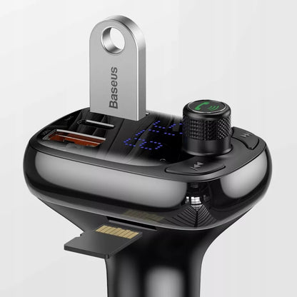 Automobilinis FM siųstuvas Bluetooth MP3 2 x USB