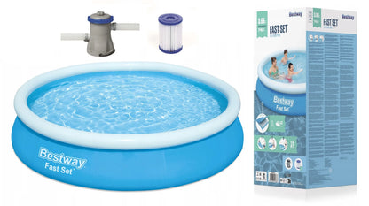Bestway pripučiamas sodo baseinas 366x76 cm 57274 su filtruojančiu siurbliu