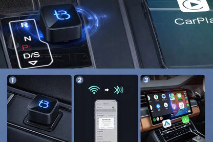 Belaidis USB-C TB CUBE Tradebit CarPlay Android Auto adapteris, juodas