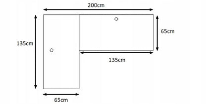 Kampinis žaidimų rašomasis stalas su LED RGB