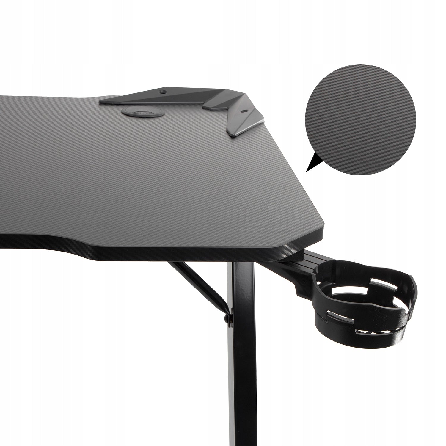 Žaidimų kompiuterio stalas 110x60 cm NanoRS RS345 tvirtas juodas žaidėjui