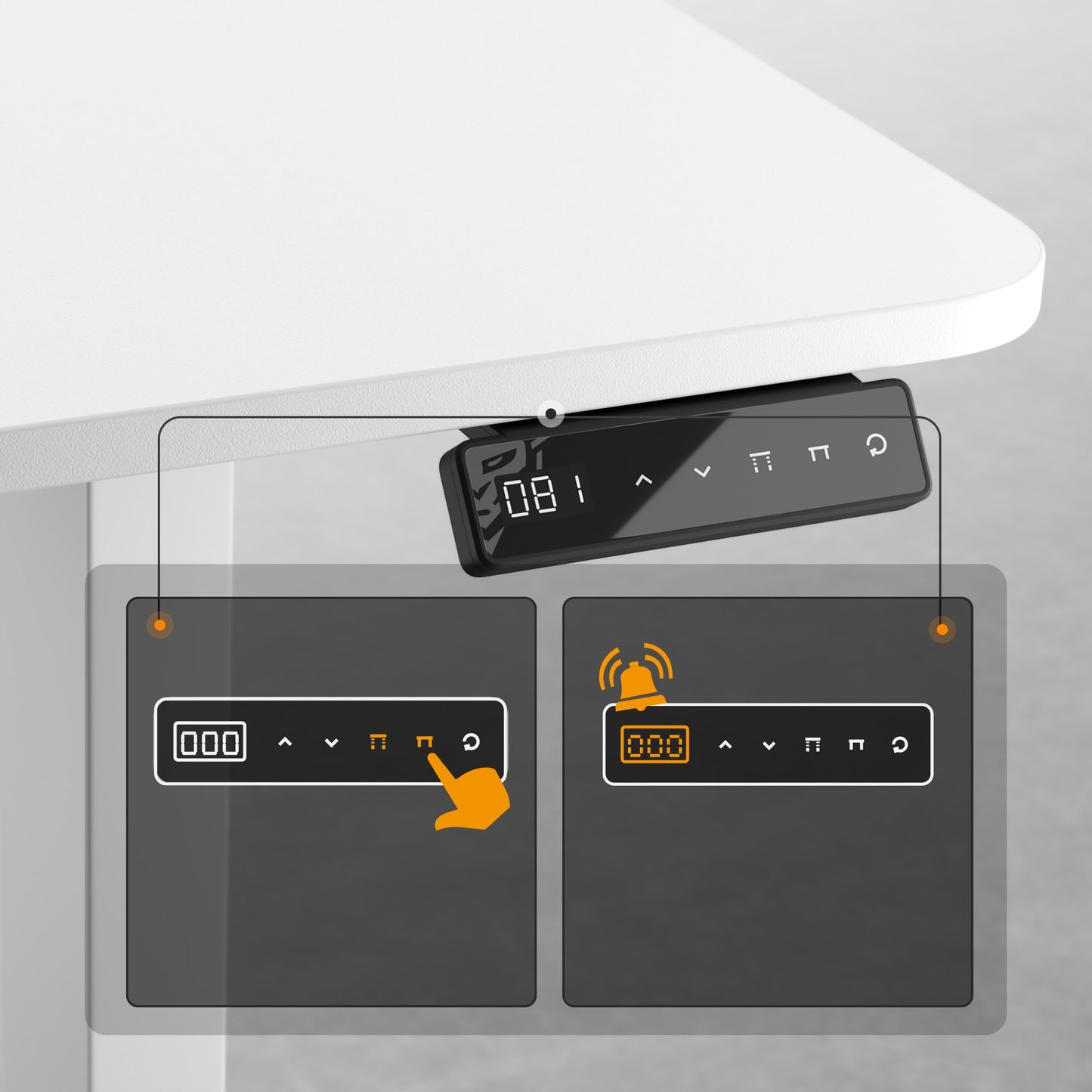 Stalas su aukščio reguliavimu 140cm darbui ir žaidimams DIABLO X-TENSIO Baltas