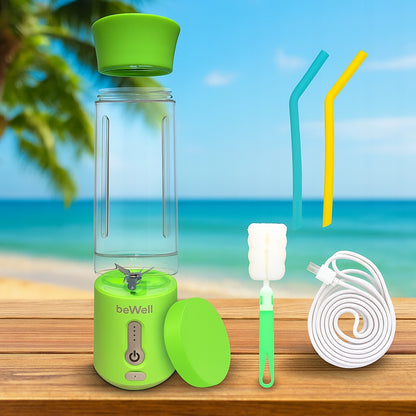 Belaidis Kelioninis Blenderis beWell 500ml – Galingas USB Įkraunamas Maišytuvas