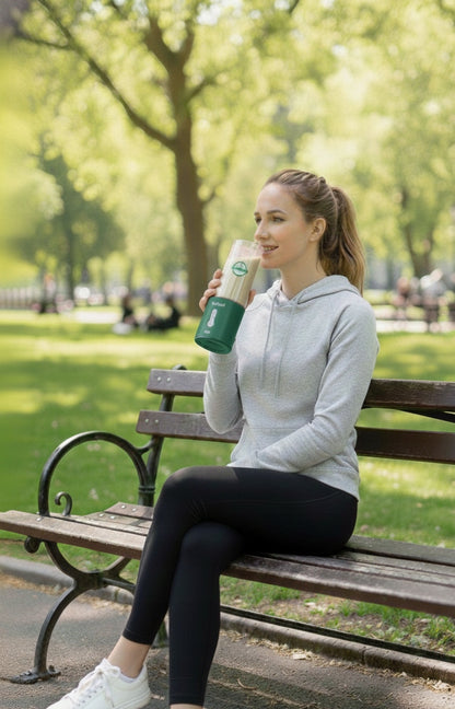 Belaidis Kelioninis Blenderis beWell su USB Įkrovimu, 500 ml – Galingas