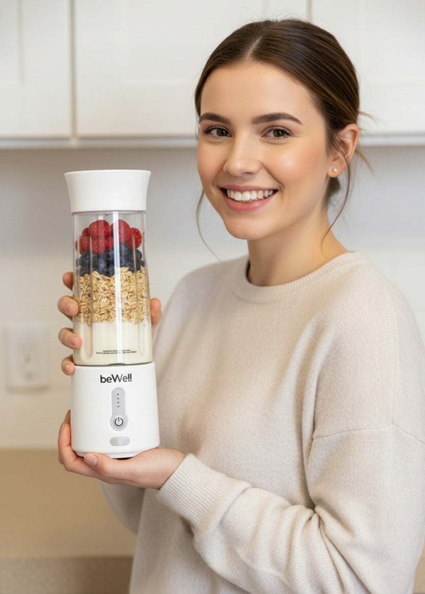 Nešiojamas Belaidis Blenderis beWell USB 500ml – Galingas Kokteilių Maišytuvas