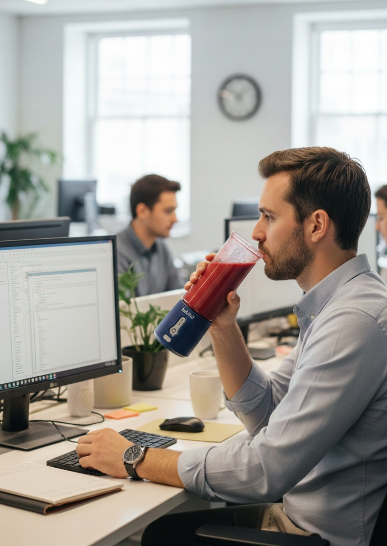 Galingas Belaidis Kokteilių Maišytuvas beWell – Nešiojamas, Įkraunamas USB, 500 ml