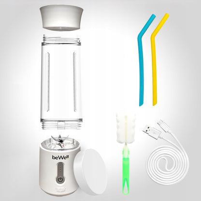 Nešiojamas Belaidis Blenderis beWell USB 500ml – Galingas Kokteilių Maišytuvas