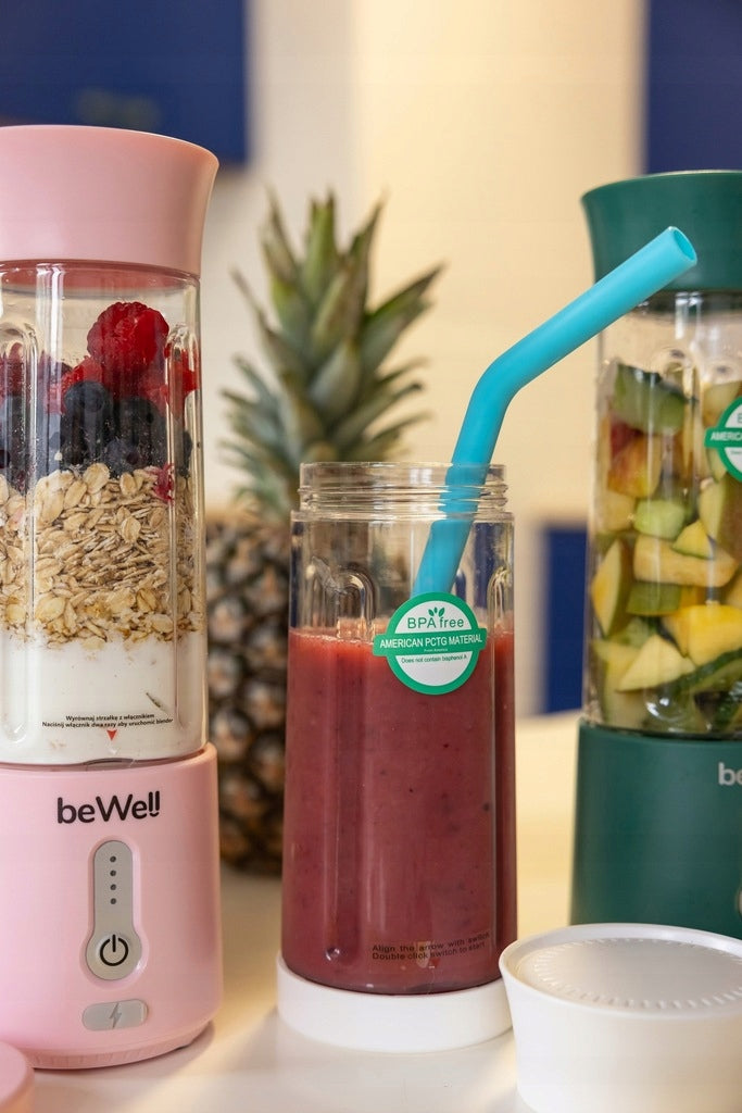 Belaidis Kelioninis Blenderis beWell 500ml – Galingas USB Įkraunamas Maišytuvas
